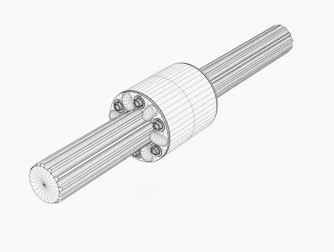 Precision ball splined shaft assembly with recirculating ball nut for robotic Z-axis